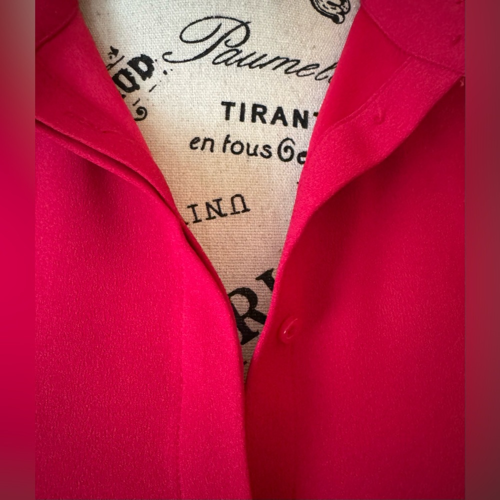 NWOT Maje Rivoise Fushia Belted Long Sleeve Dress - Picture 9 of 9
